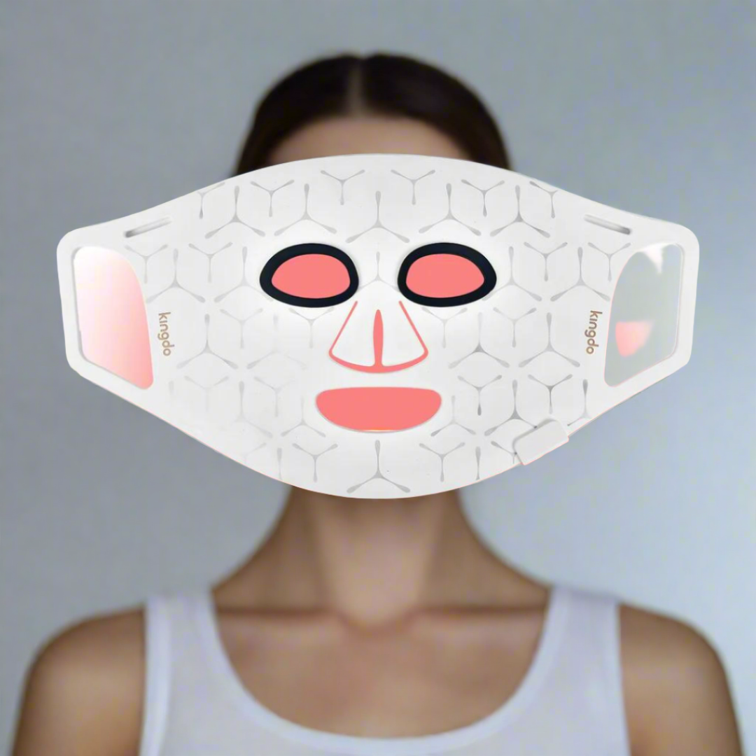LED-Maske med 3 bølgelengder (460nm, 620nm og 820 nm)
