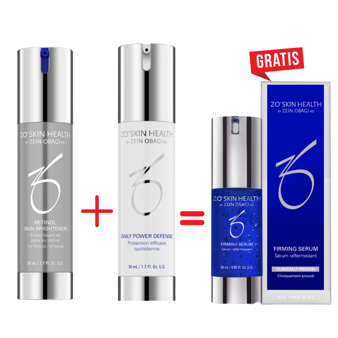 Retinol Skin Brightener + Daily Power Defense = Gratis Firming Serum