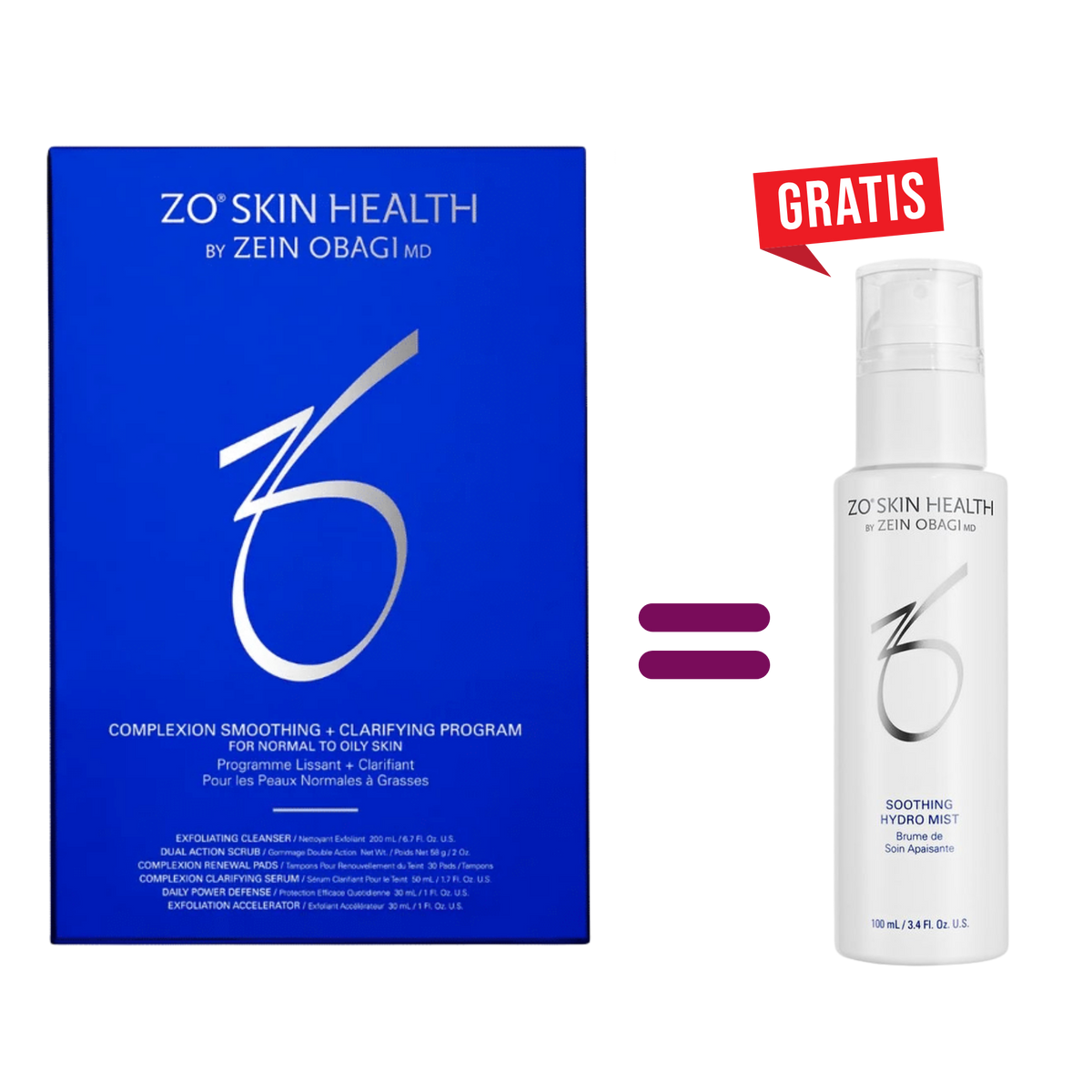 Complexion Smoothing + Clarifying Program  KIT + gratis Soothing Hydro Mist 100 ml