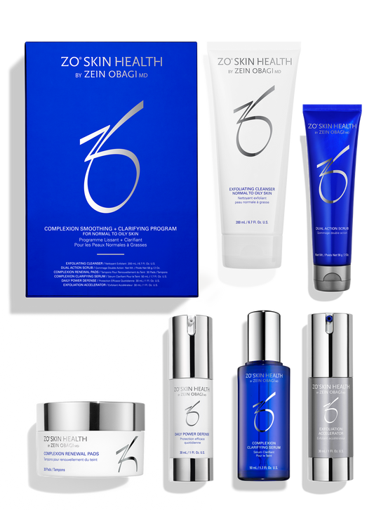 ZO Skin Health Complexion Smoothing + Clarifying Program – seks produkter for fet og urenhetsutsatt hud