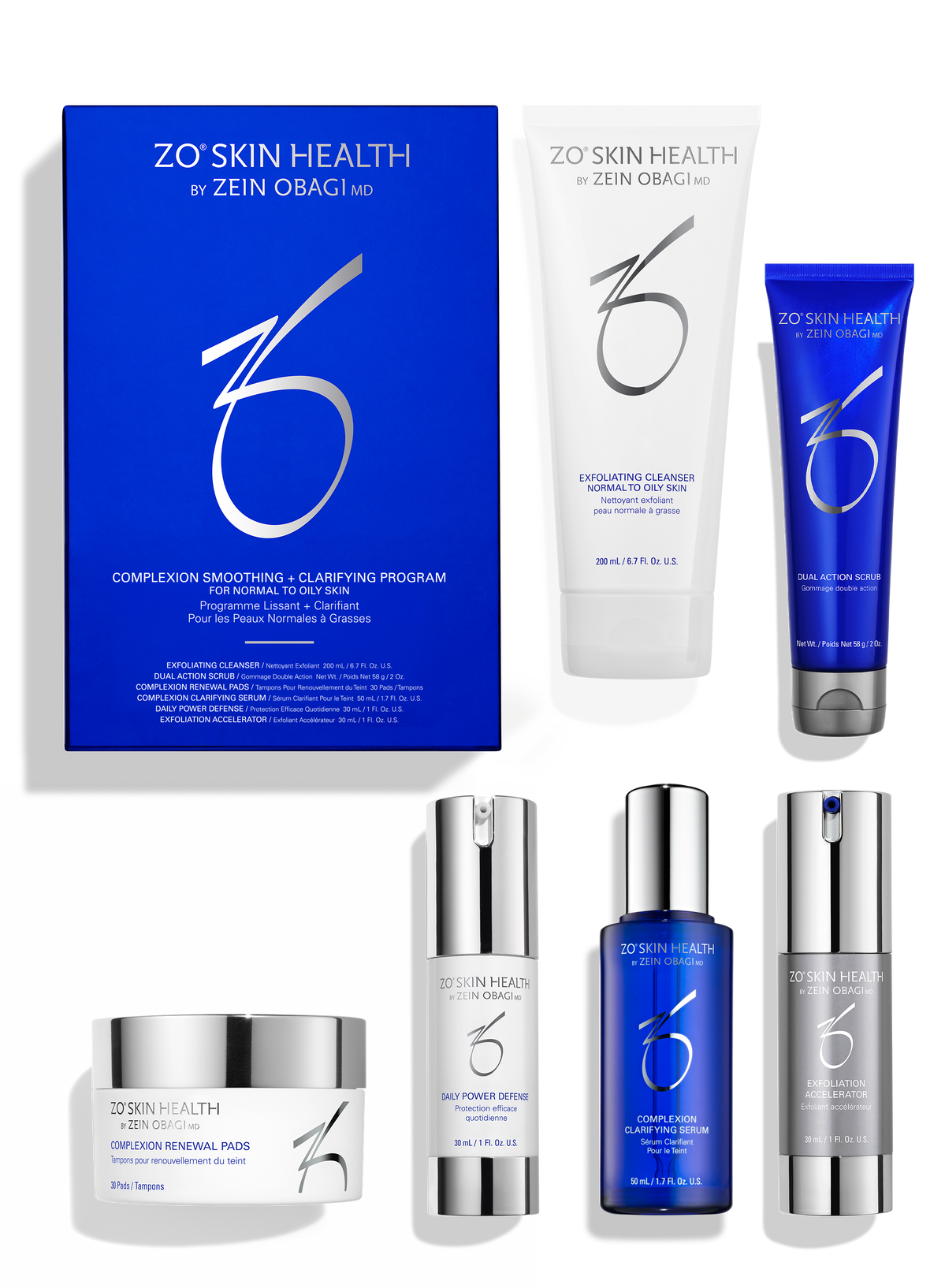 ZO Complexion Smoothing + Clarifying Program – seks produkter for fet og urenhetsutsatt hud