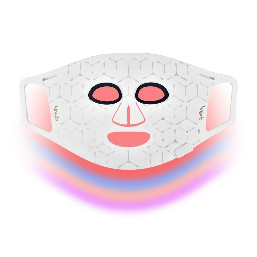 LED-Maske med 3 bølgelengder (460nm, 620nm og 820 nm)