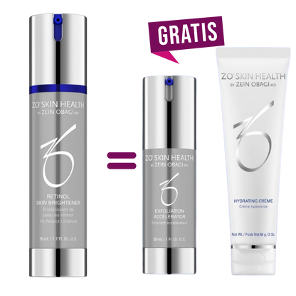 RETINOL SKIN BRIGHTENER + Gratis Exfoliating Accelerator 30 ml og Hydrating Creme 58 gr
