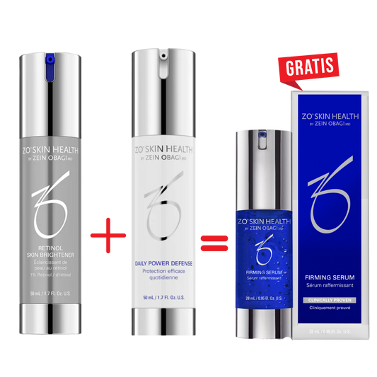 Retinol Skin Brightener + Daily Power Defense = Gratis Firming Serum